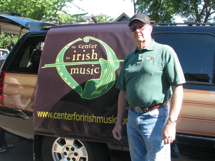 Mike Lynch with Logo Car